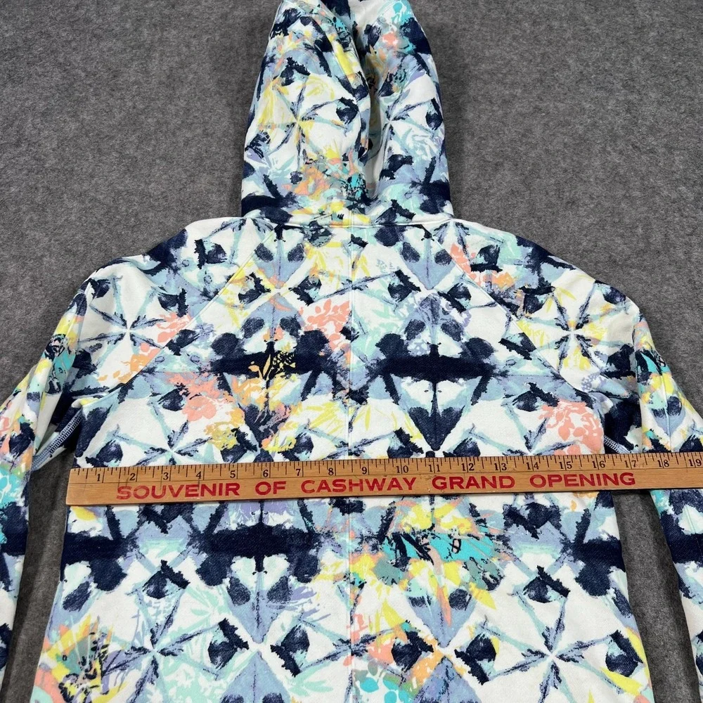 Ivivva‎ Lululemon Shibori Floral Indigo Hydrangea Blue Sea To Sky Hoodie Size 12